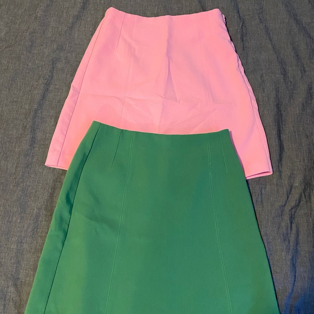 Dynamite Pink and Green Pencil Skirt Duo